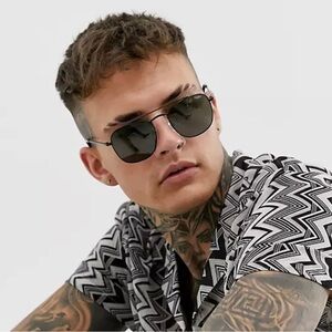 QUAY Australia Helios 54mm Polarized Navigator Sunglasses BLACK/GREEN